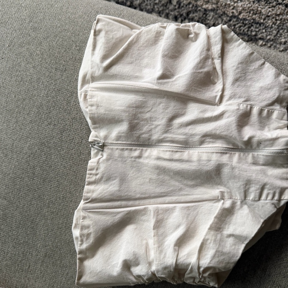 Oh Polly Cream Strapless Top